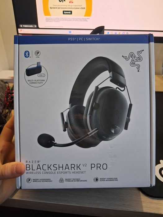 Razer BlackShark V2 Pro PlayStation – czarne z gwarancją