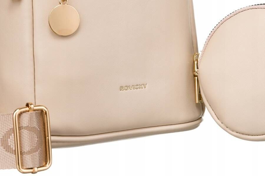 Saszetka damska na ramię wykonana ze skóry ekologicznej - Rovicky