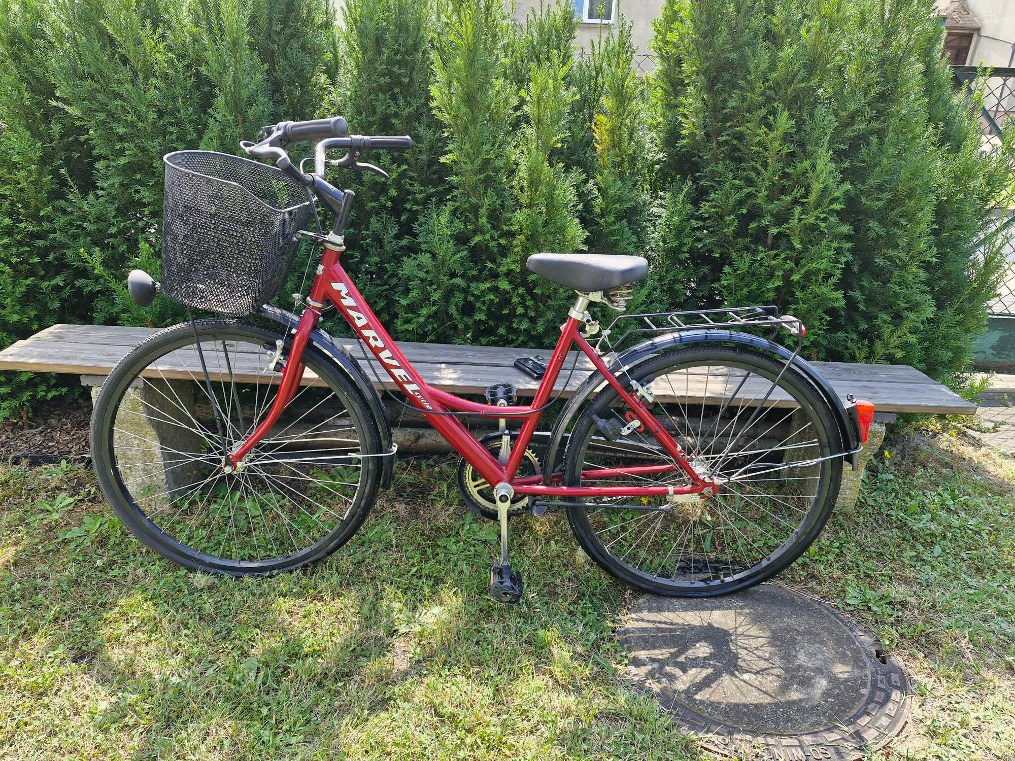 Rower damski z koszykiem
