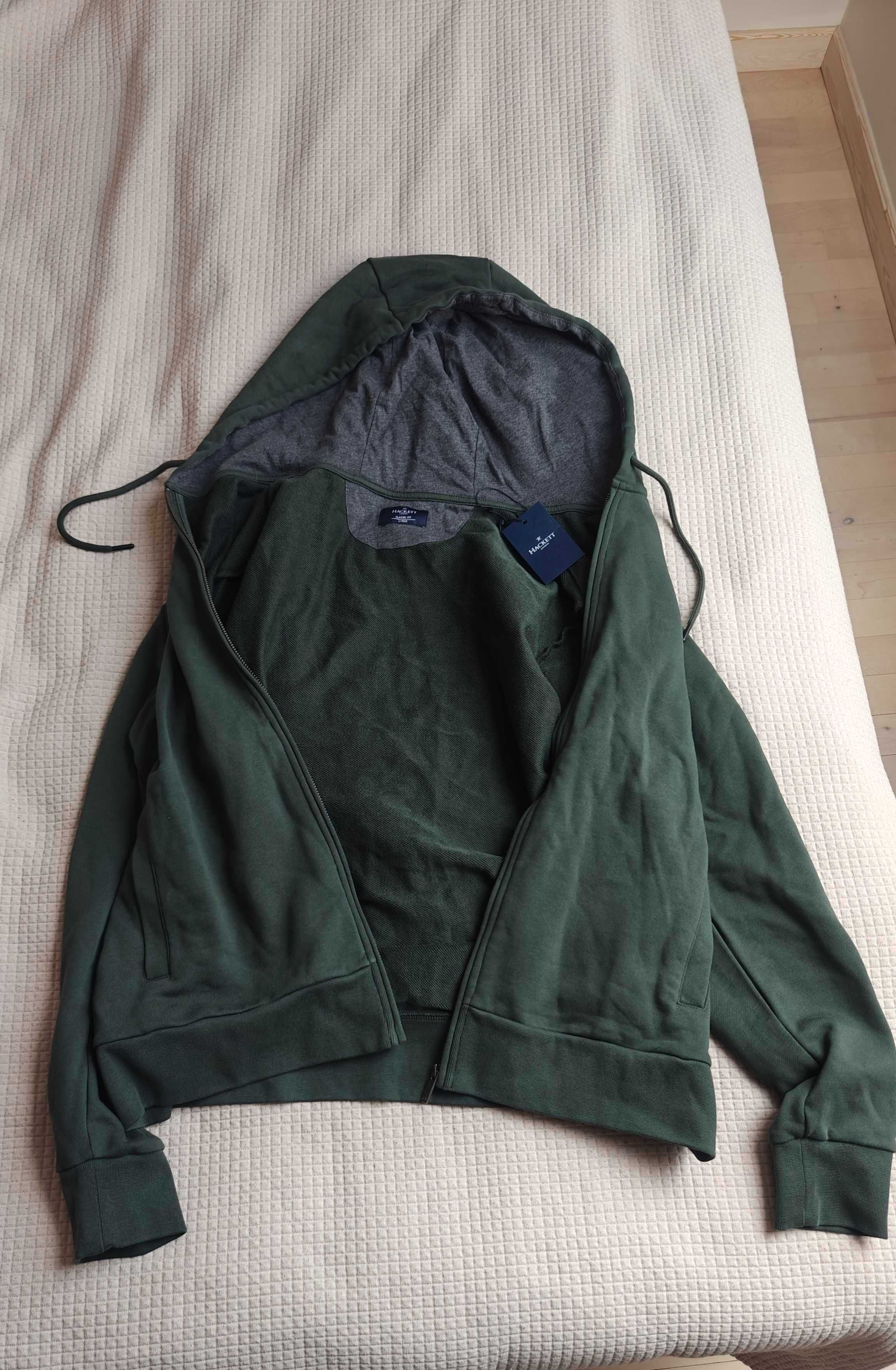 Bluza rozpinana męska zielona Hackett London L
