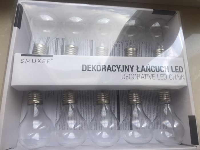 OKAZJA! NOWY łańcuch girlanda led żarówki loft scandi vintage 10 szt.!