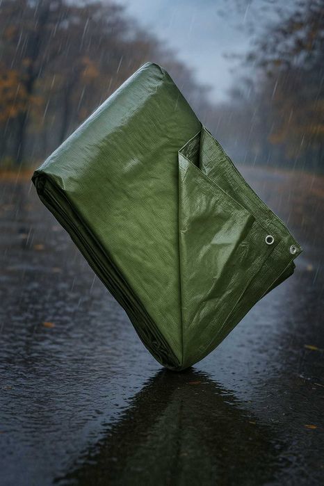 Plandeka 12x6m Wzmacniana Płachta Wodoodporna Okrycie 90gm2