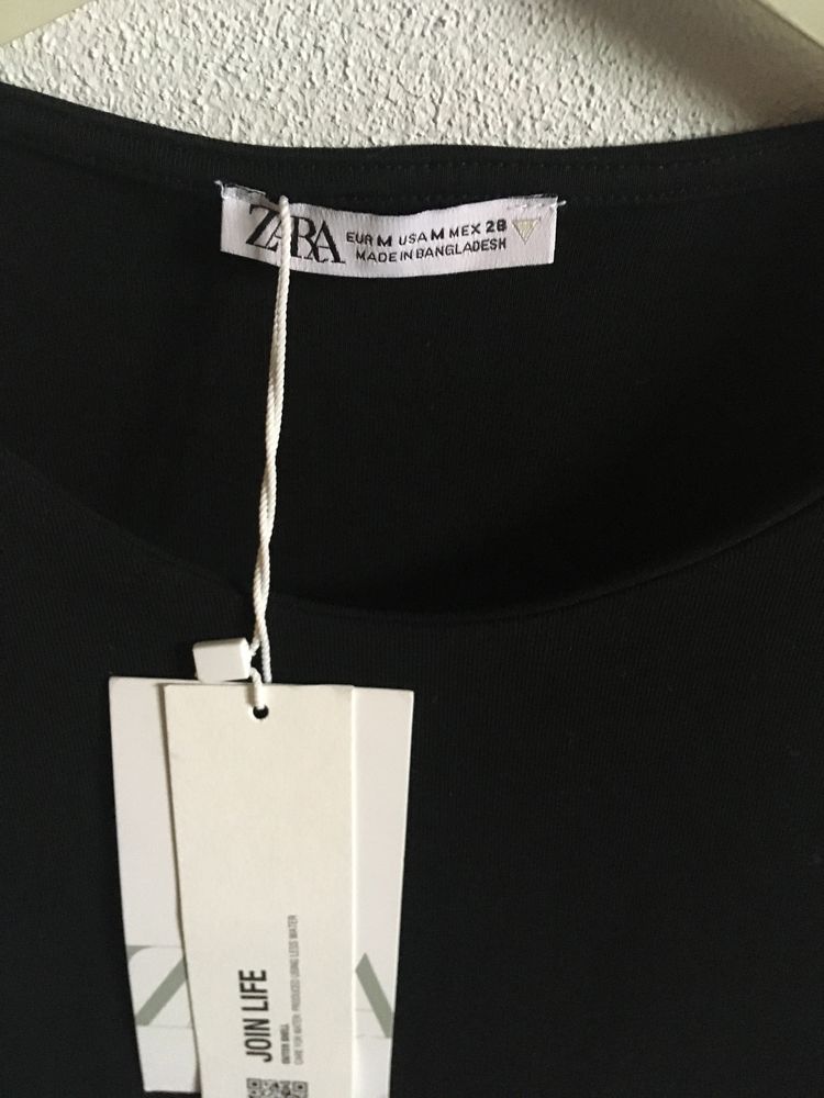 Czarna mini basic Zara 38 M sukienka nowa