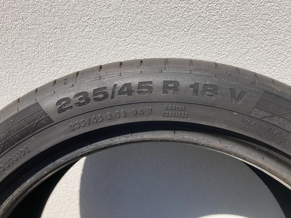 Continental ContiSportContact 5 235/45/18 bardzo ładne