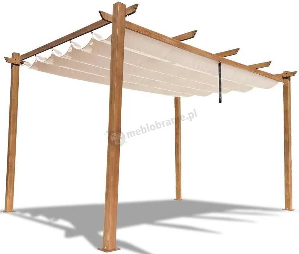 Zadaszenie na taras 3x3m Pergola ogrodowa Cream Wood wiata