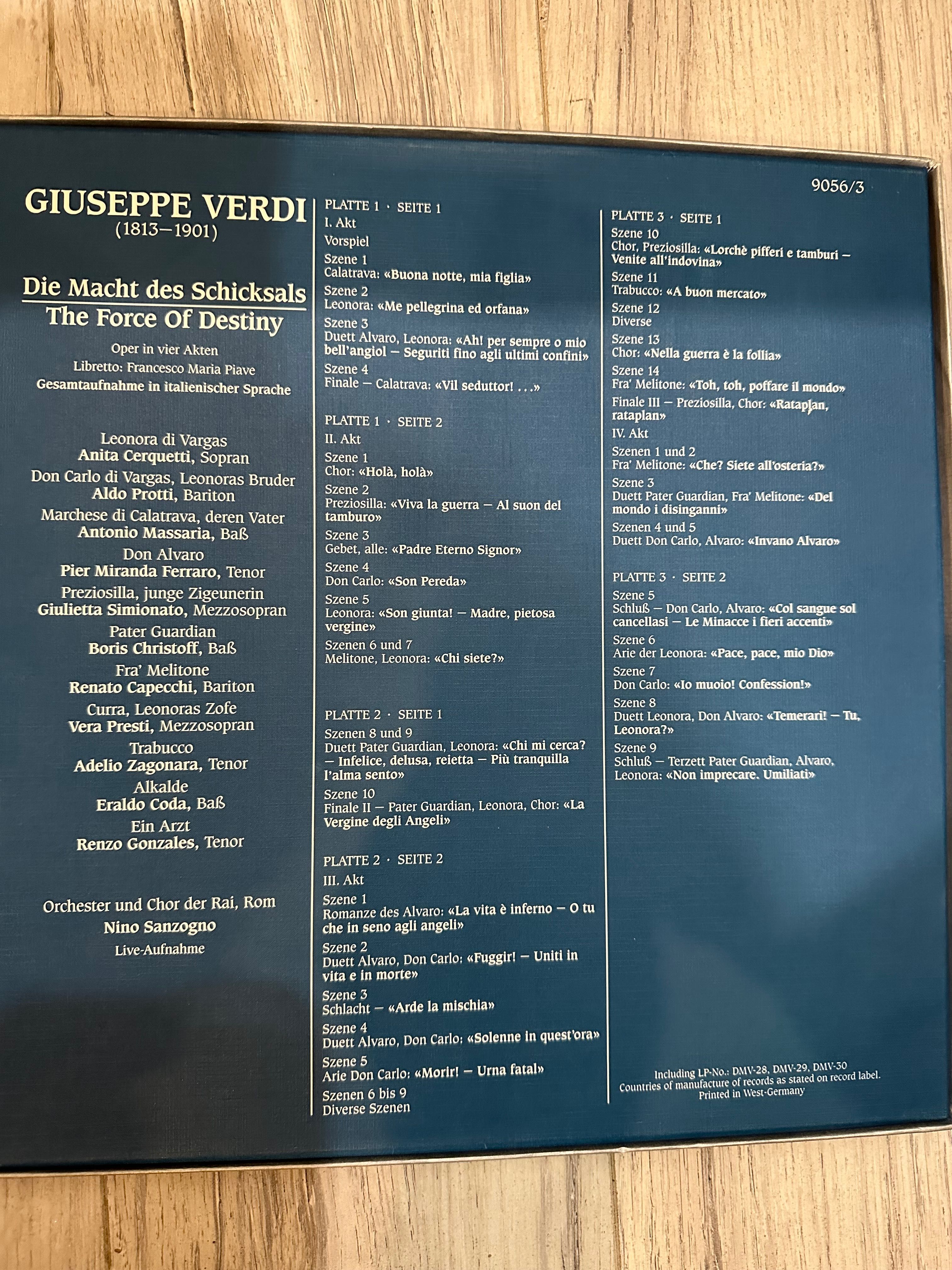 Winyl - Giuseppe Verdi „ Die Macht des Schicksals „