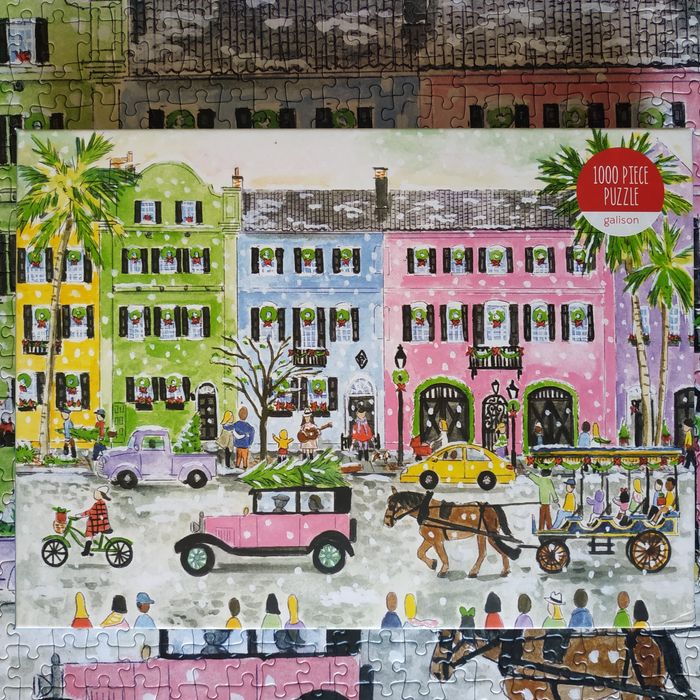 Puzzle Galison Christmas In Chatleston by Michael Storrings