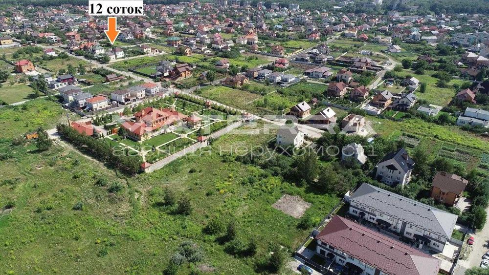 Гатне Продаж ділянки 12 соток ФАСАД 35м ГАРНО ДІЛИТЬСЯ
