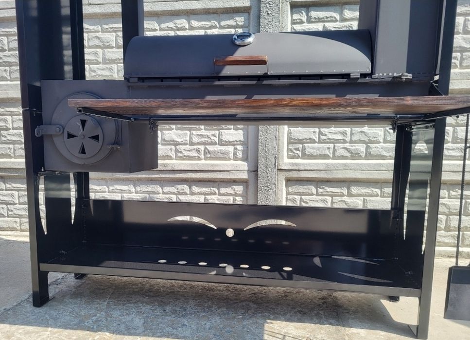 • ХИТ! • 4 мм! • Усиленный! Мангал с Крышей, с Коптильней и Печкой