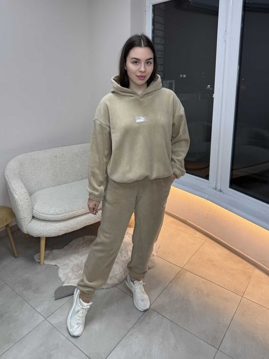 Флісовий костюм жіночий зимовий S M L XL XXL чорний мокко сіро-голубий