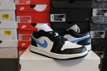 Jordan 1 low Black University Blue White, rozmiar 40,5 - 26 cm