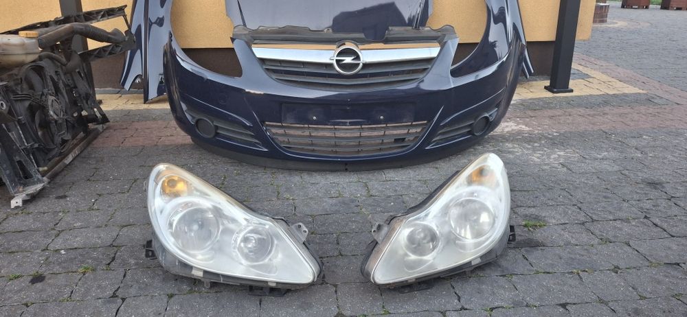 Kompletny przód zderzak lampy opel corsa D Z20Z