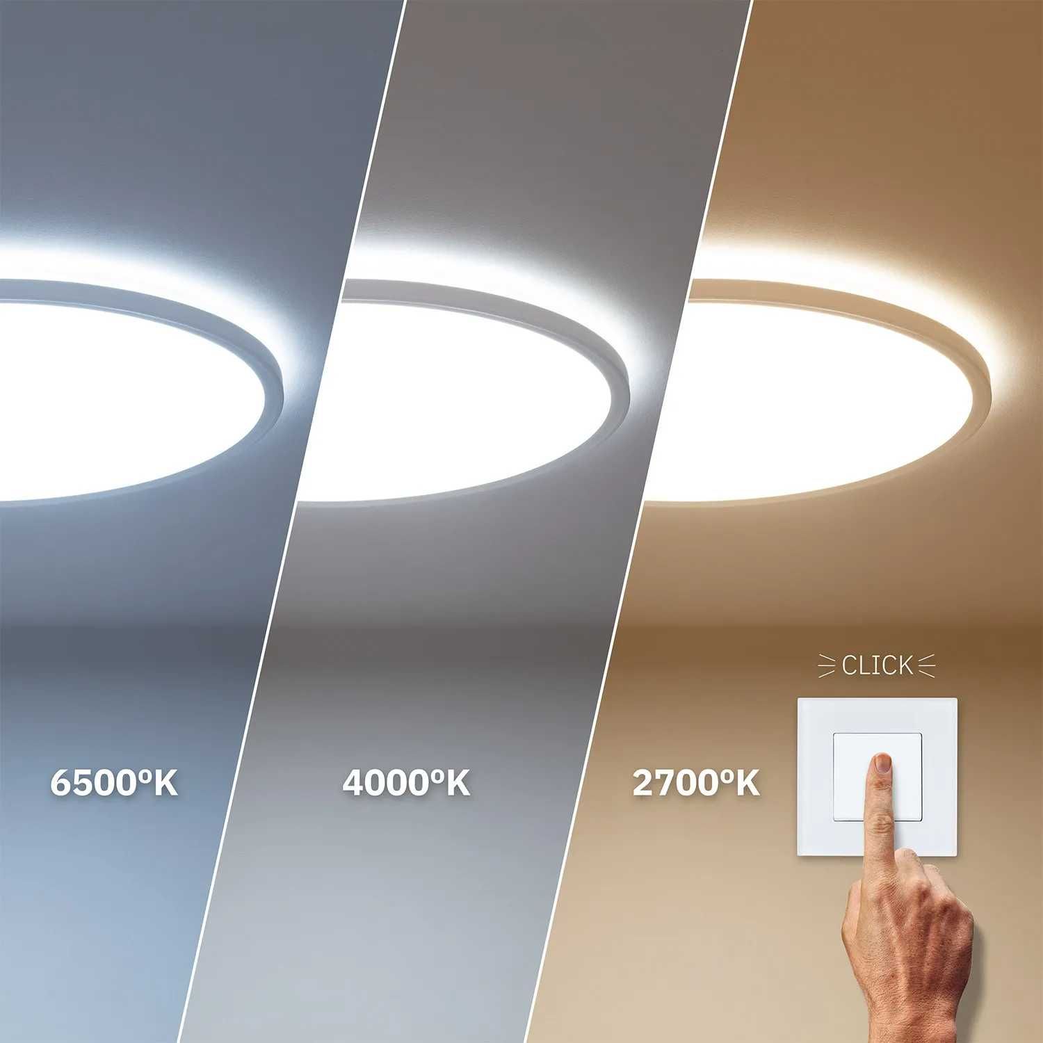 Candeeiro teto LED - Painel LED 24W Circular Ø420 mm SwitchCCT (NOVO)