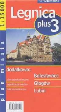 Plan miasta Legnica +3 1:15 000 DEMART - praca zbiorowa