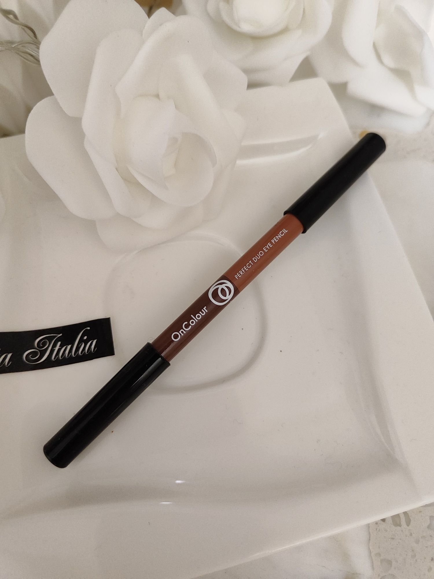 Podwójna kredka do oczu On Colour Perfect Duo Oriflame mocha & rose go