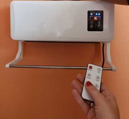 обогреватель настенный кондиционер 2 в 1 + пульт тепловентилятор дуйка