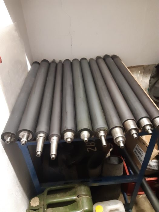 Rolki,wałki transportowe do taśmociągu, podajnika .Gumowane, ogumowane