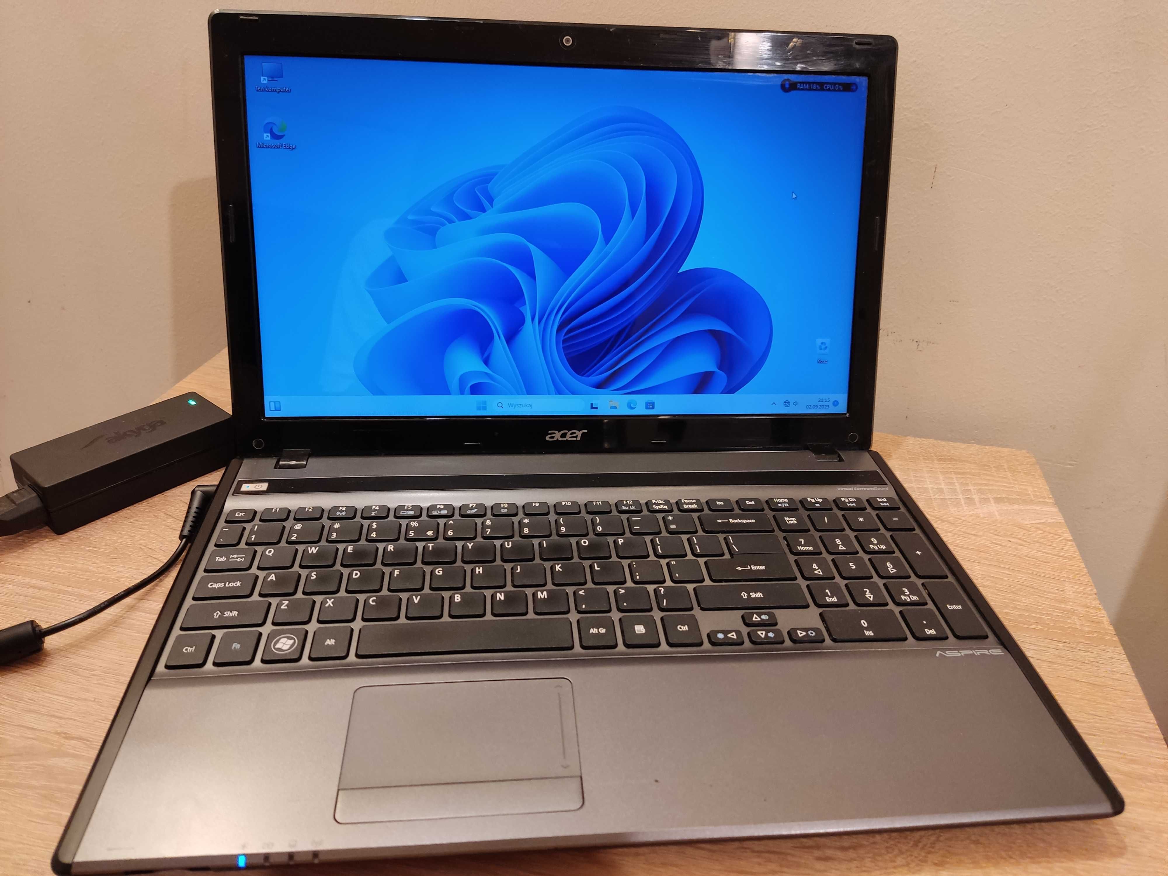 Acer Aspire 5755G , I5 , 8GB RAM , 320GB HDD , 15.6" 11 Pro - Okazja