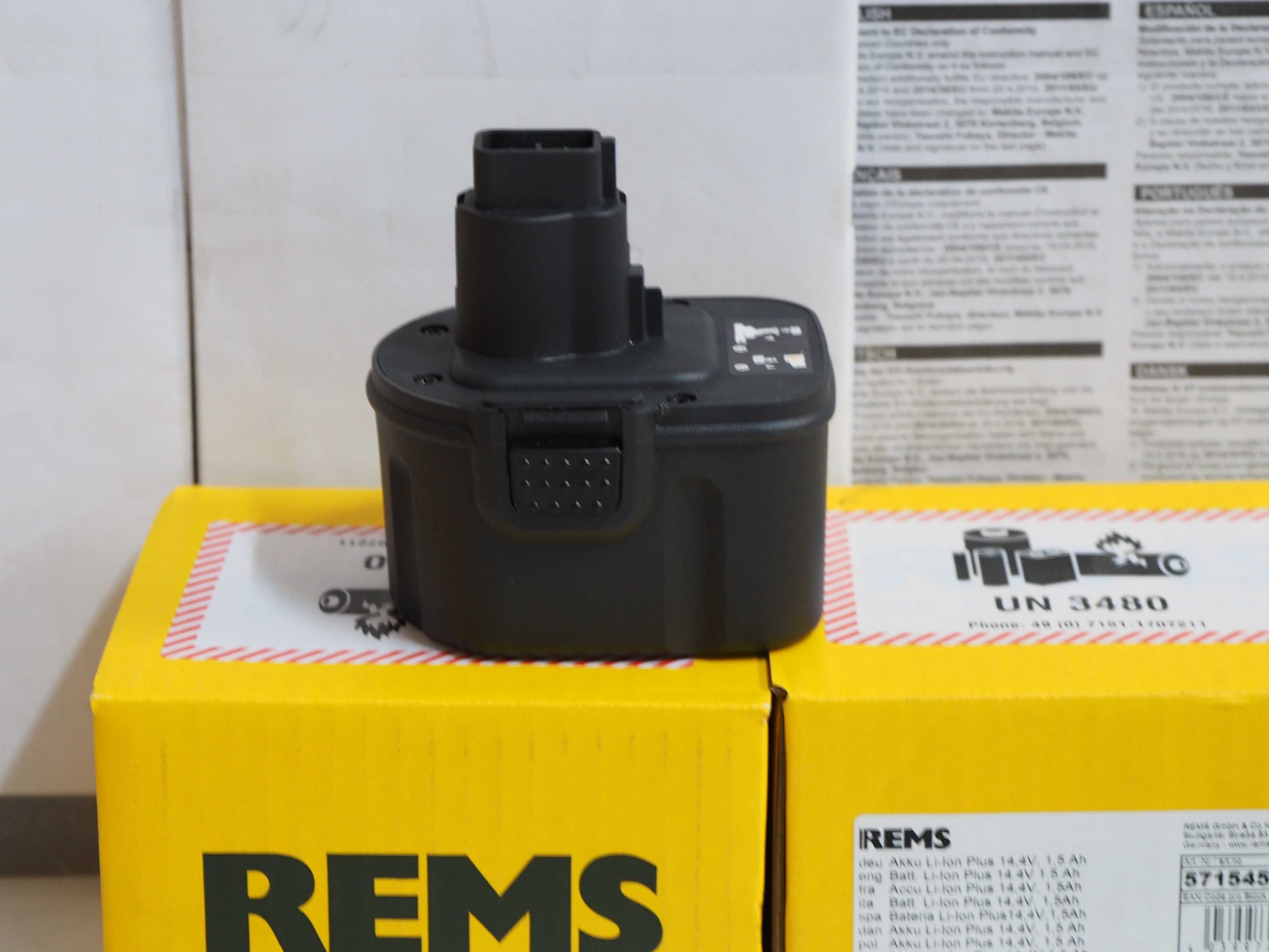 REMS bateria 14,4v  5Ah akumulator zaciskarka prasa roller pila