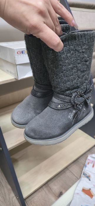 Geox сапожки на девочку демисезонные замша