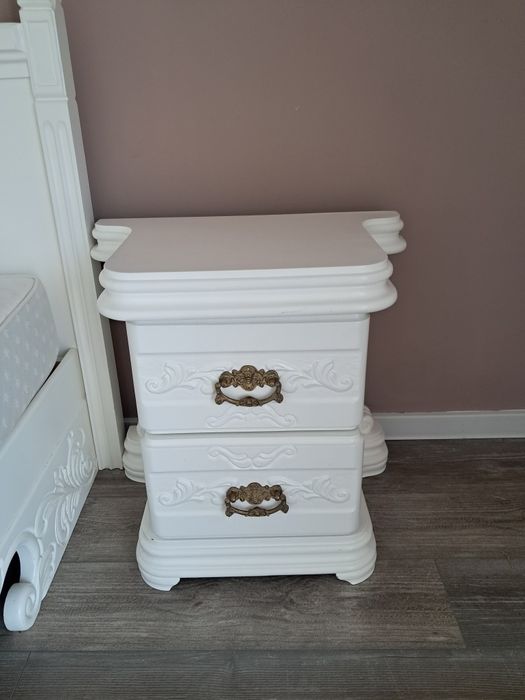 Łóżko 160x200 z nakastlikami styl barokowy rococo