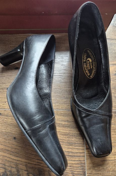 Czarne skórzane Celapo 37 idealne