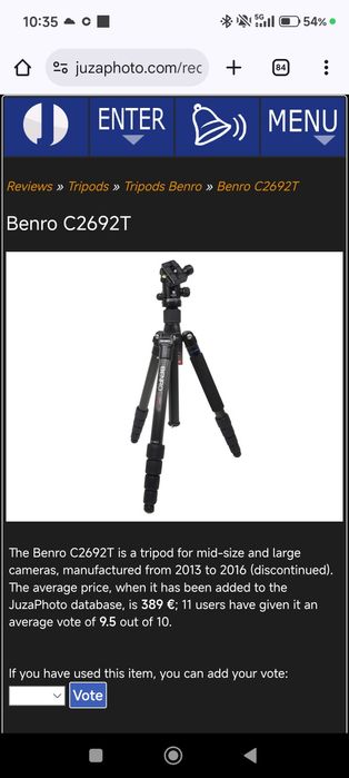Tripé carbono Benro C2692T