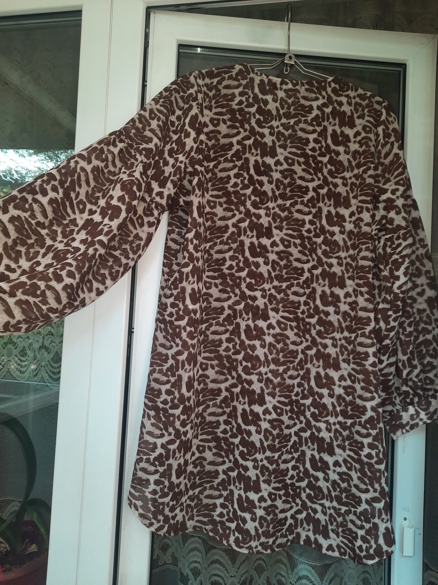 Леопардова блуза туніка