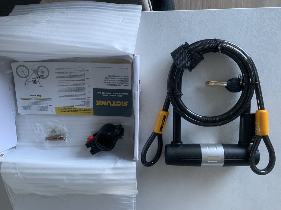 Cadeado “SIGTUNA”, Serie U / Modelo Wodan 16mm U-Lock com Flex Cable