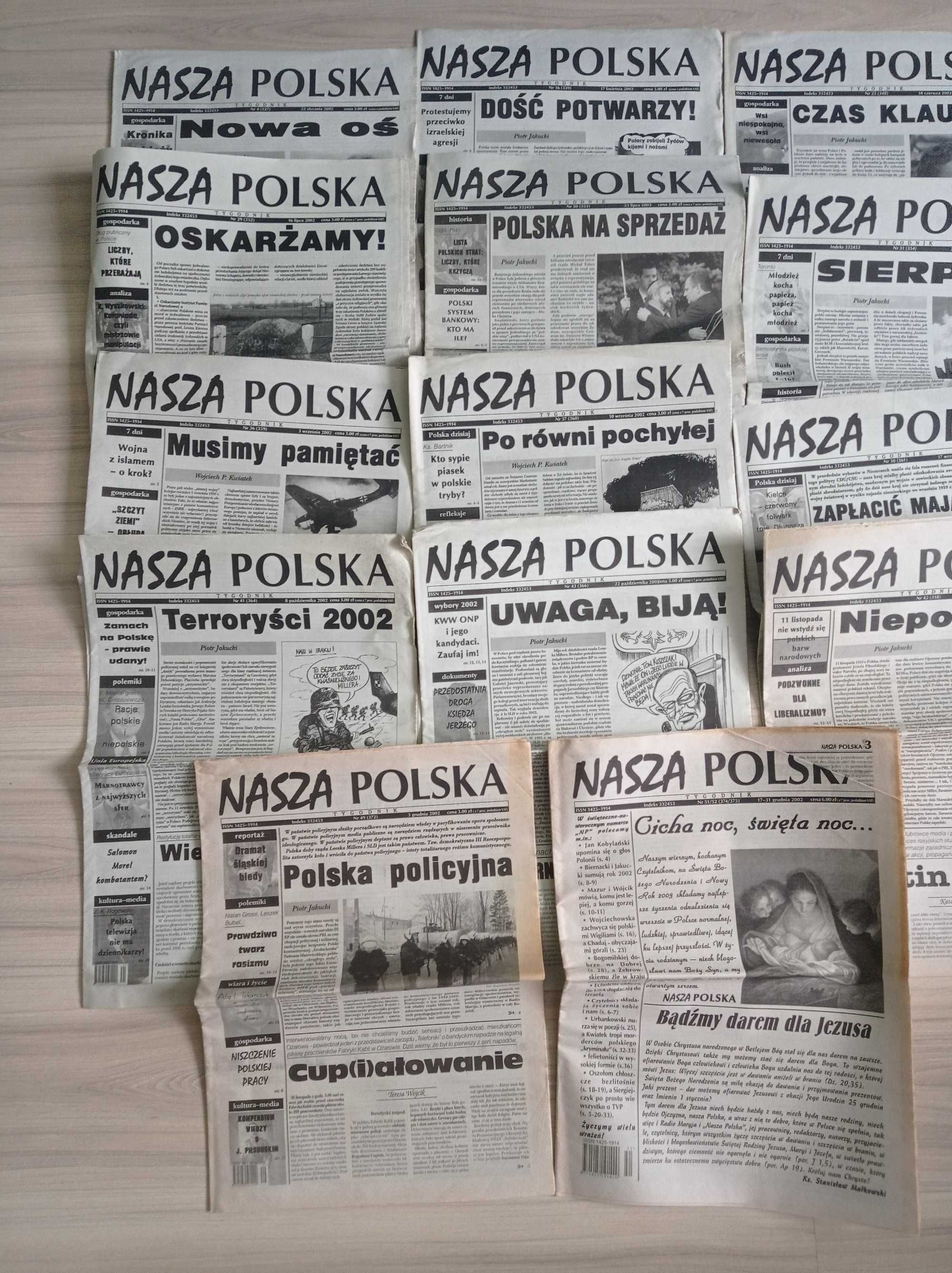 Nasza Polska 2002, zestaw gazet