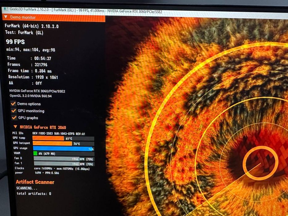 ПК RTX 3060 + 144гц ASUS TUF GAMING Моник + весь комплект периферии