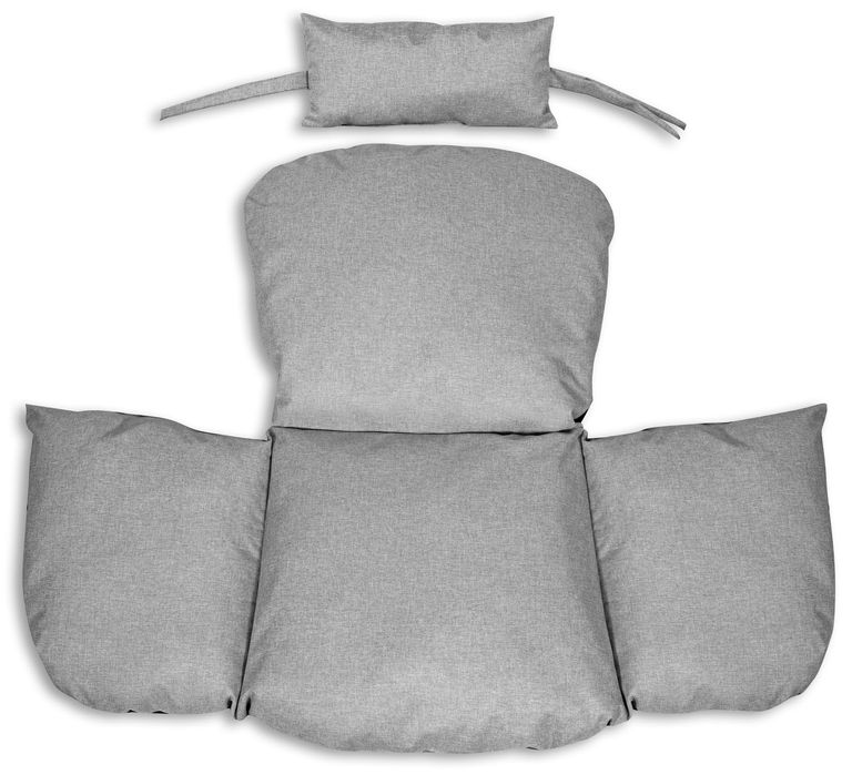 Poduszka ogrodowa 112x113 cm na krzesło wiszące bocianie gniazdo szara