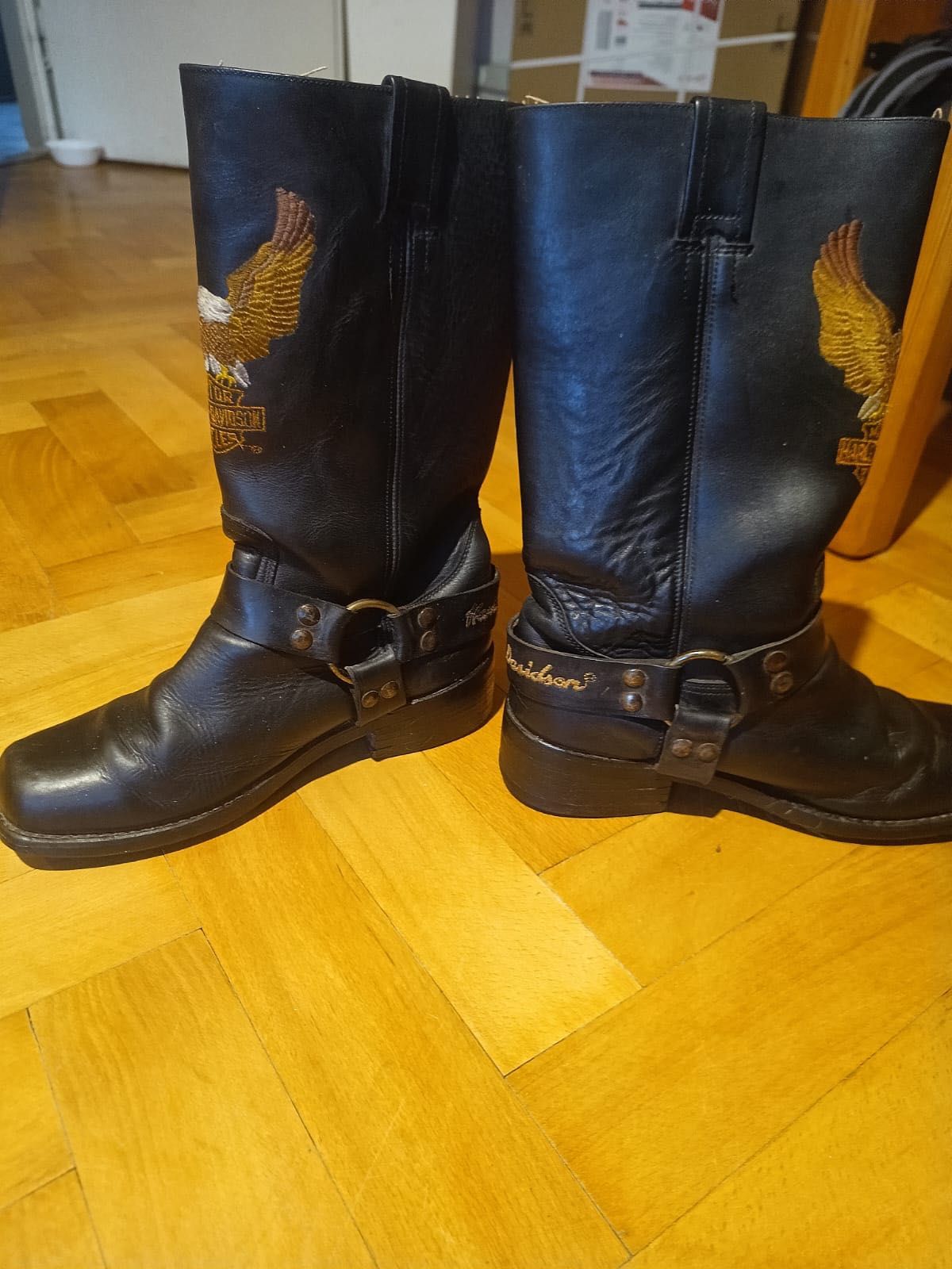 Buty motocyklowe vintage skórzane