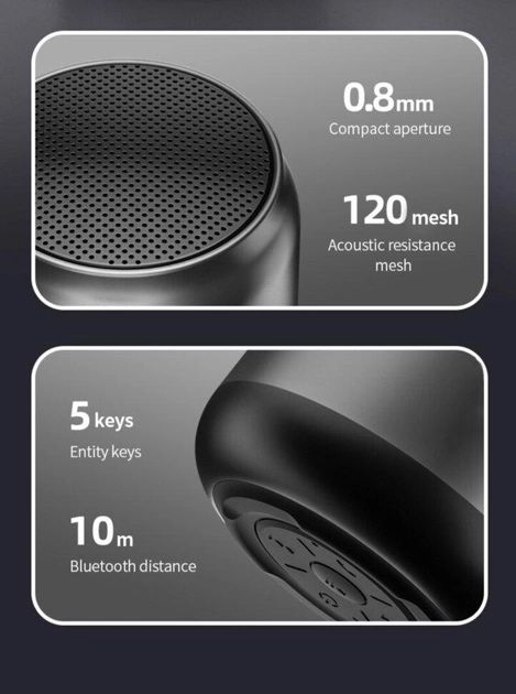 Портативна Bluetooth колонка Honestel F1 TWS Bt 5.0 1200мАh 3W
