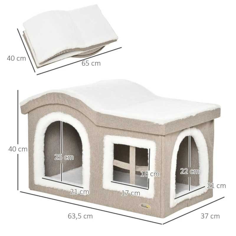 Casa Cama Dobrável para Gatos
