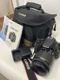 Canon 100D + lente + acessorios