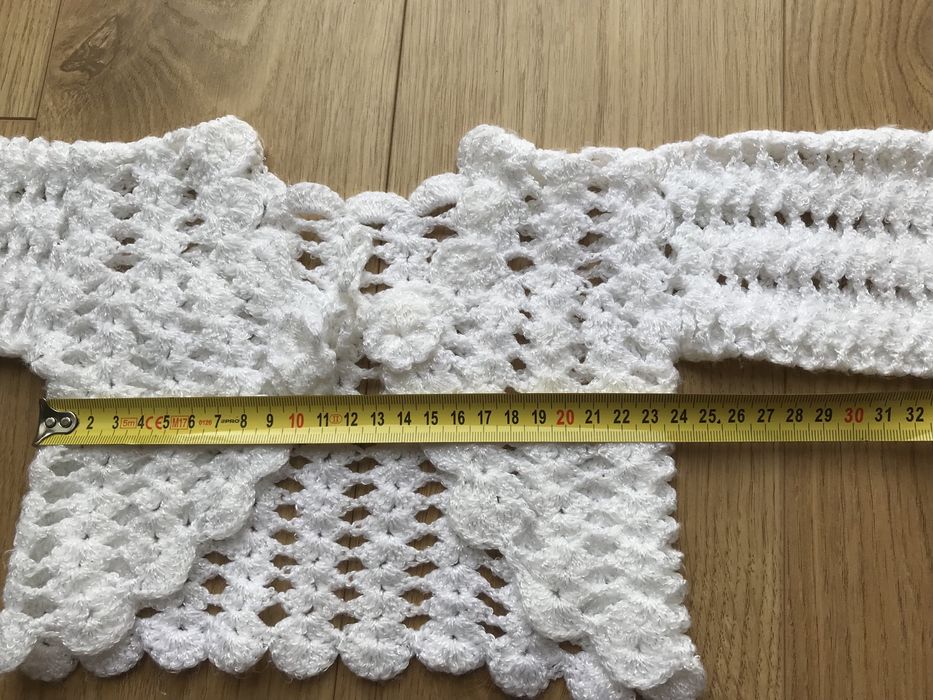 Bolerko chrzest robione na szydełku nowe rozmiar 74/80