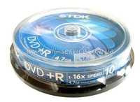 Новые TDK DVD+R 4,7Gb  диски болванки записываемые