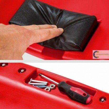 Carro esteira de plástico resistente para oficina mecânica
