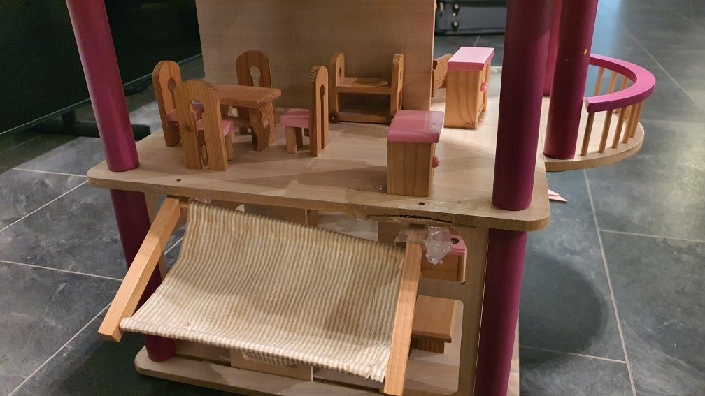 Drewniany domek dla lalek Eichhorn, ekologiczna zabawka
