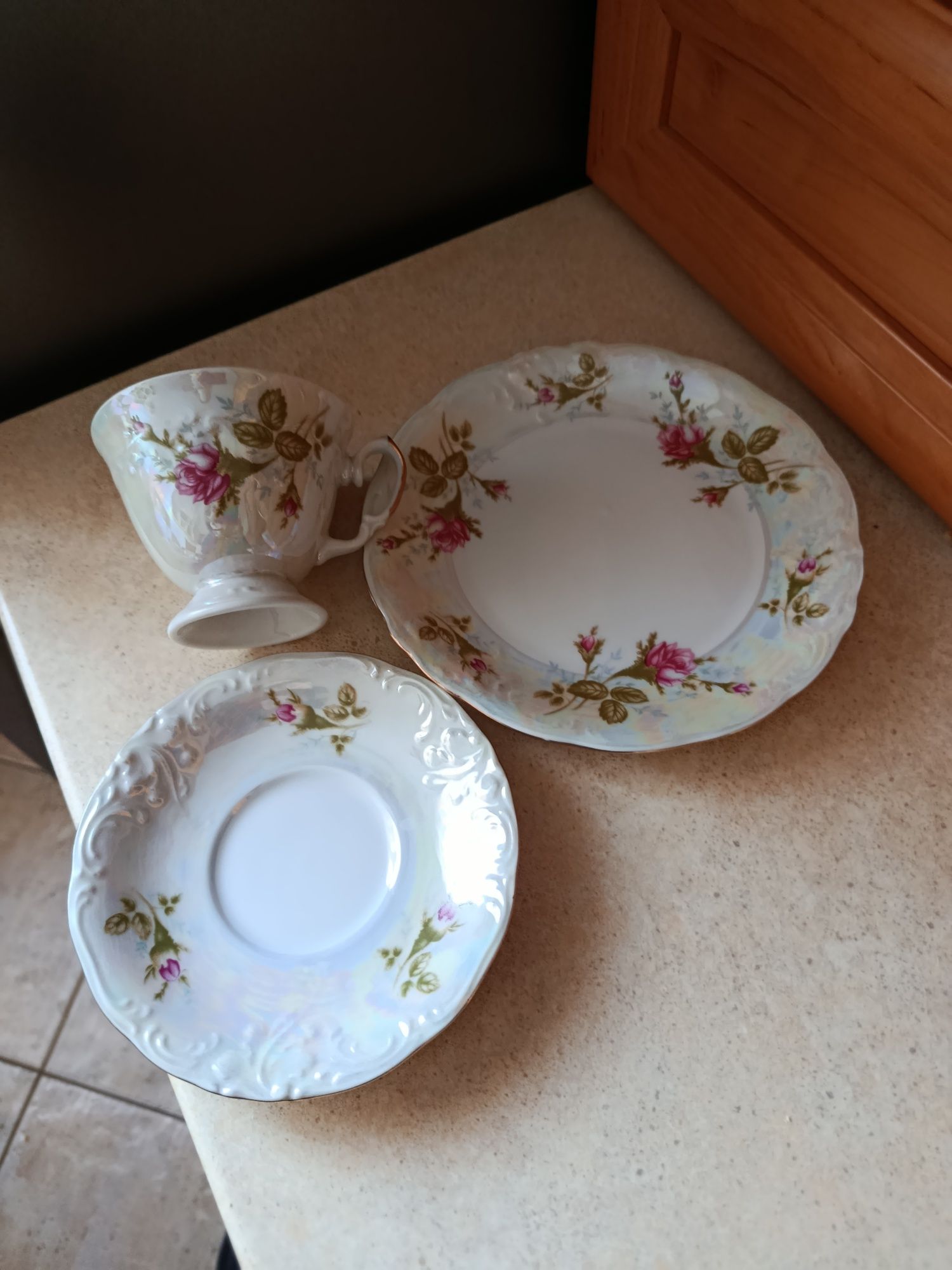 Śliczne stare trio porcelana Wawel Krzysztof Wałbrzych
