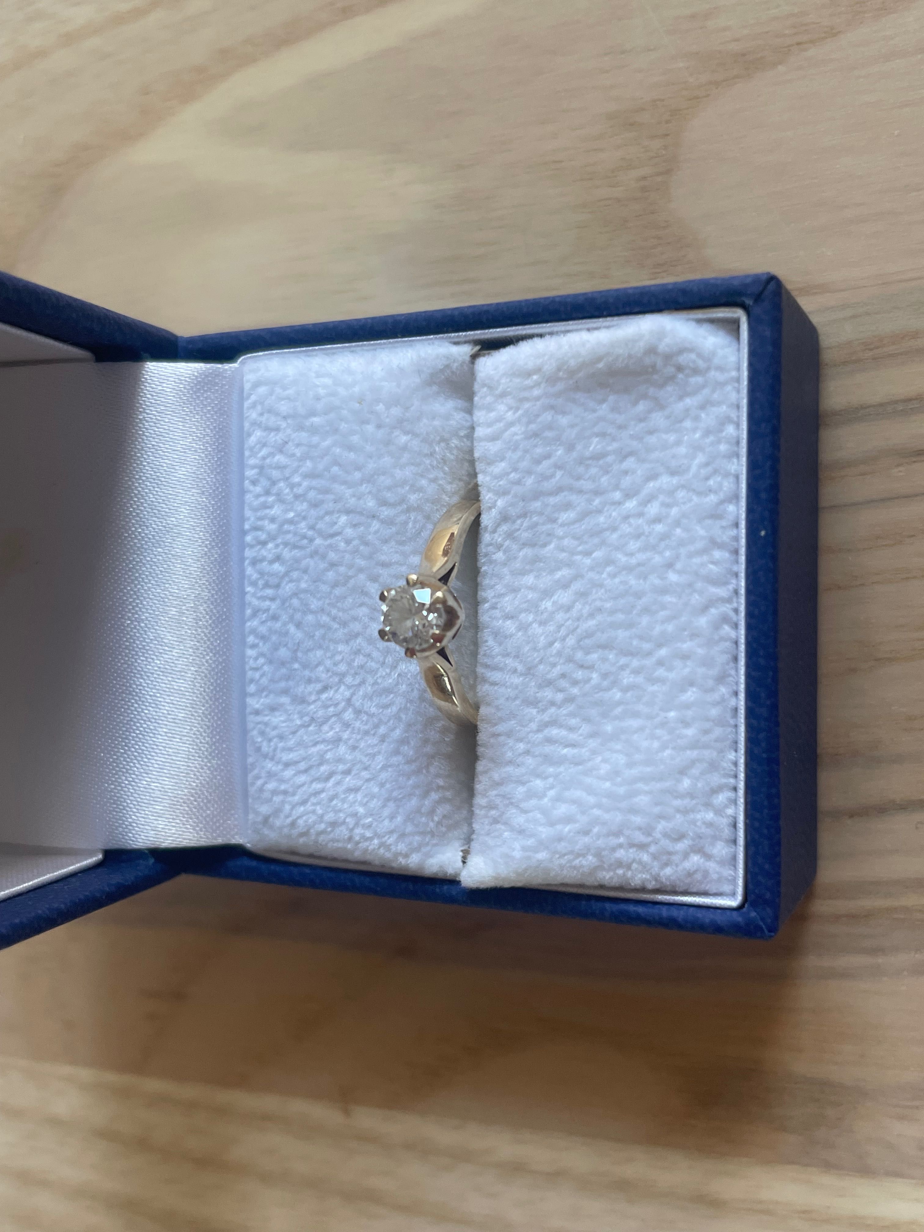 Pierścionek zaręczynowy ACLARI z brylantem 0,40ct CERTYFIKAT