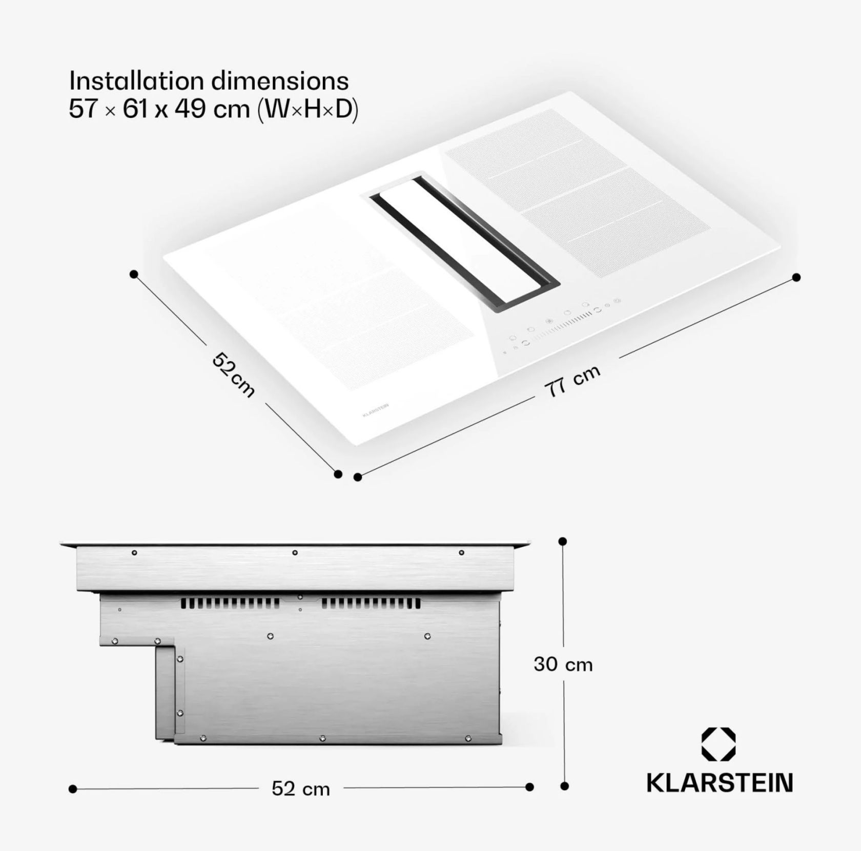 Витяжка до індукційної плити Klarstein Chef-Fusion DownAir