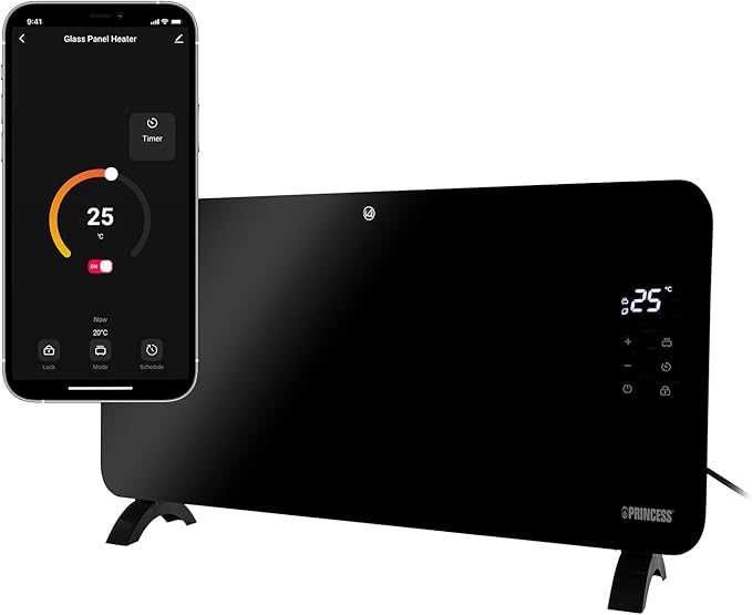 Aquecedor Elétrico Smart 1500 W, controlo com app, Google Home / Alexa