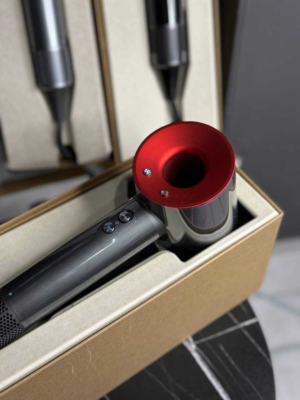 Новинка Фен Dyson Supersonic Hd08 5 Насадок Красный (Red/Nickel)