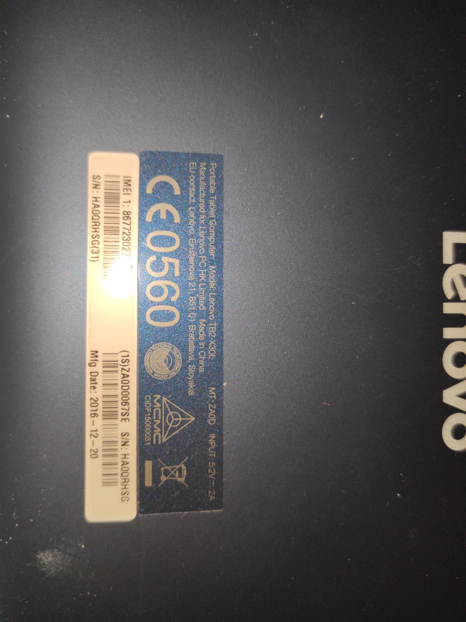 Tablet Lenovo tb2-x30l