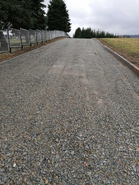 Utwardzenie terenu, podbudowa dróg, drogi dojazdowe, parkingi, wykopy