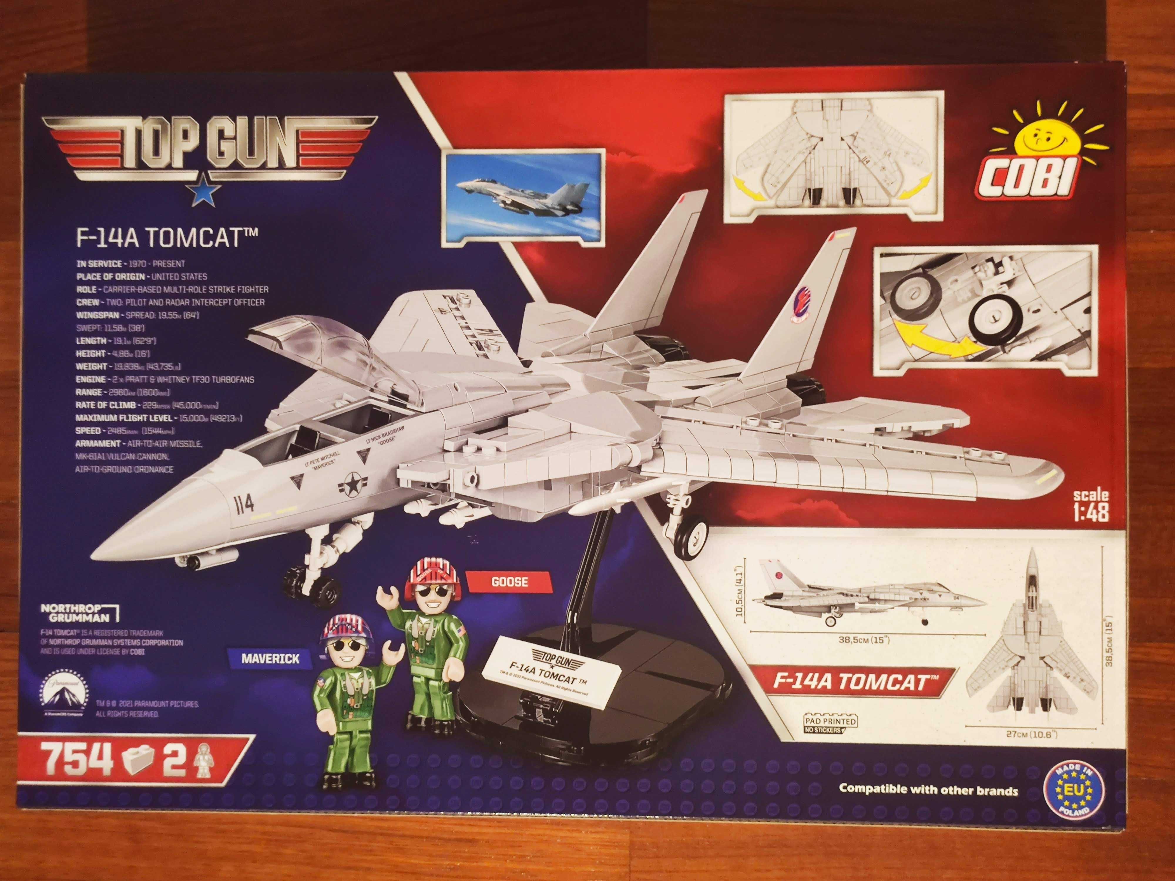 Avião F-14 Tomcat Top Gun Cobi Lego Compatível