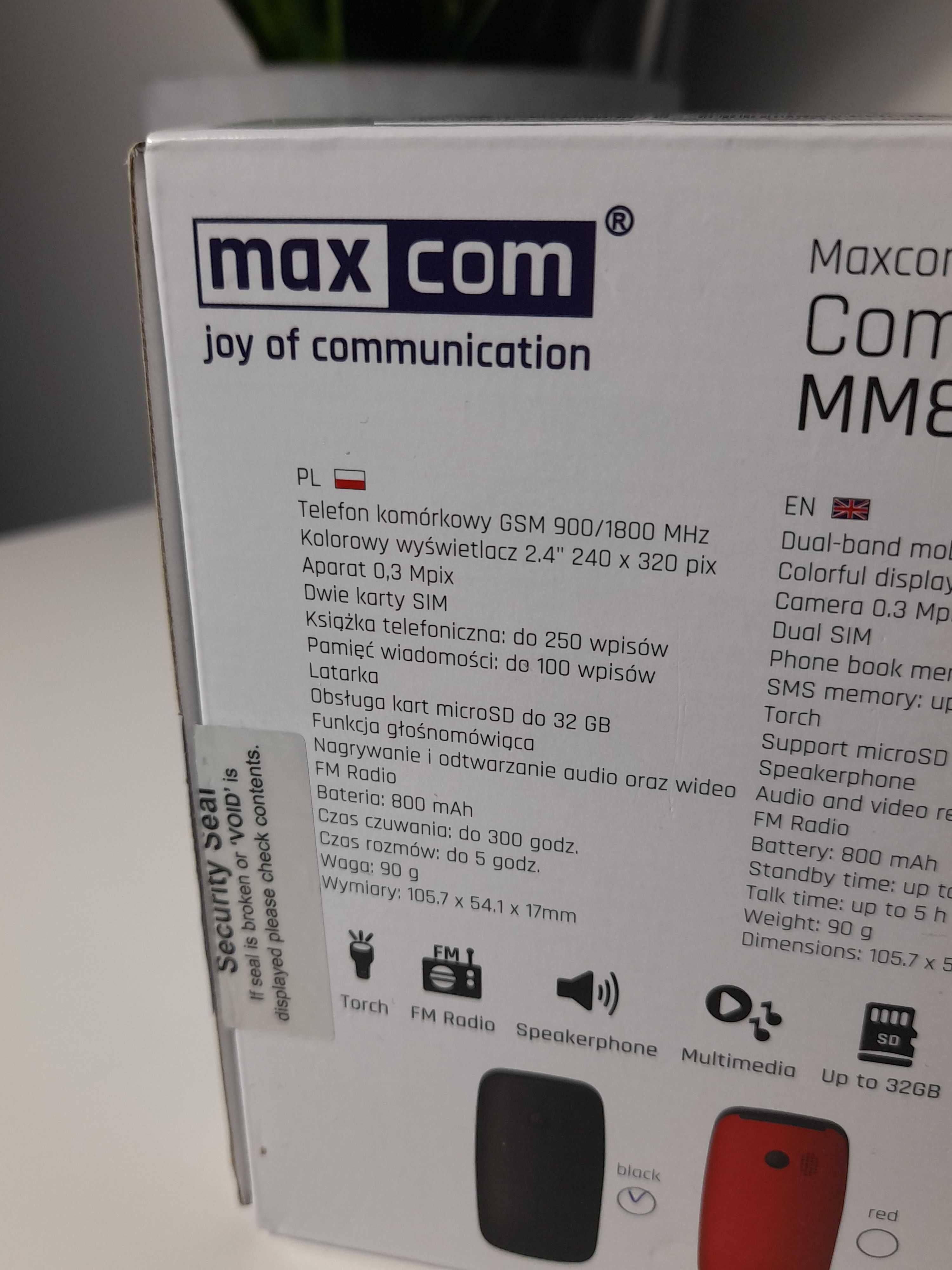 Telefon Maxcom comfort MM817 z klapką dla seniora wysyłka