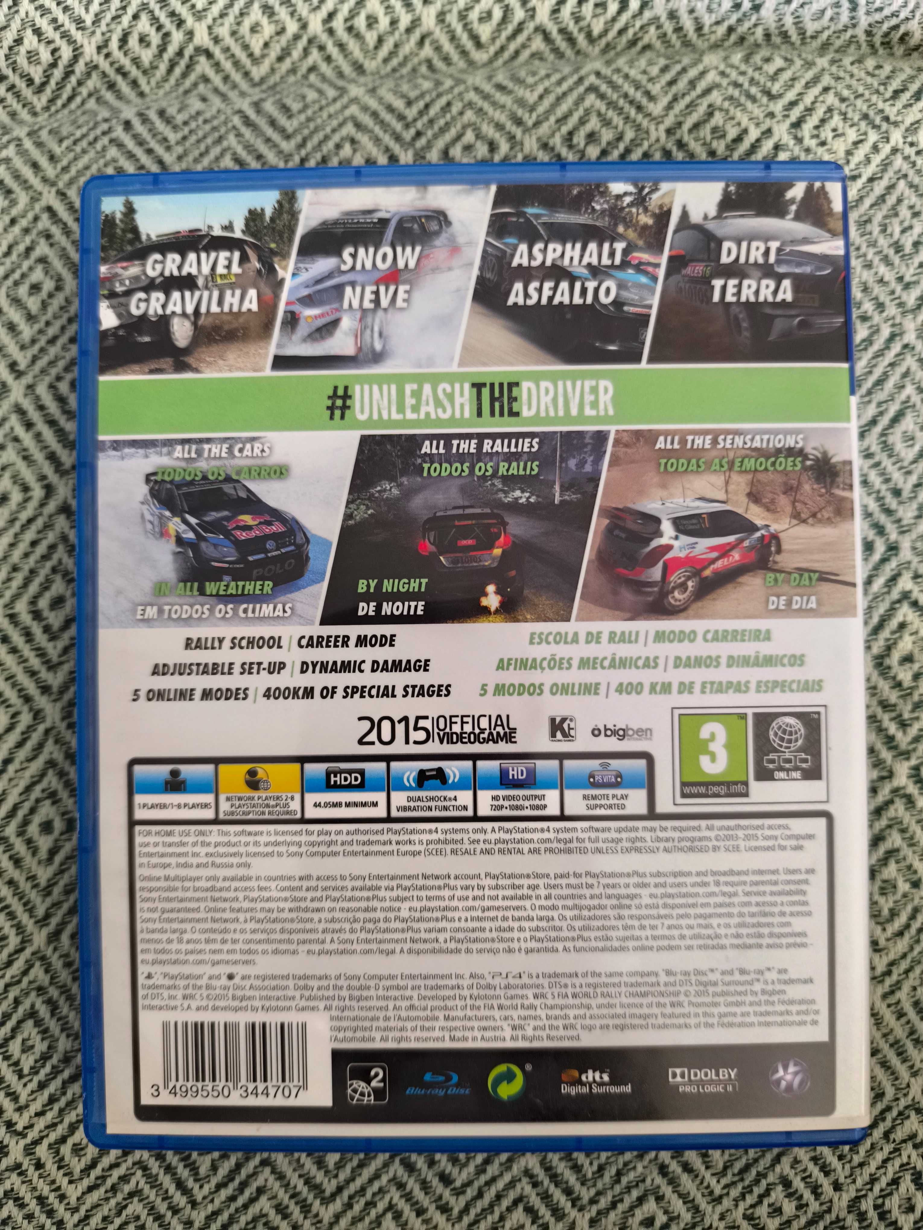 Jogo PlayStation4 WRC 5